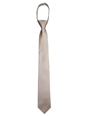 Solid Color Zipper Tie