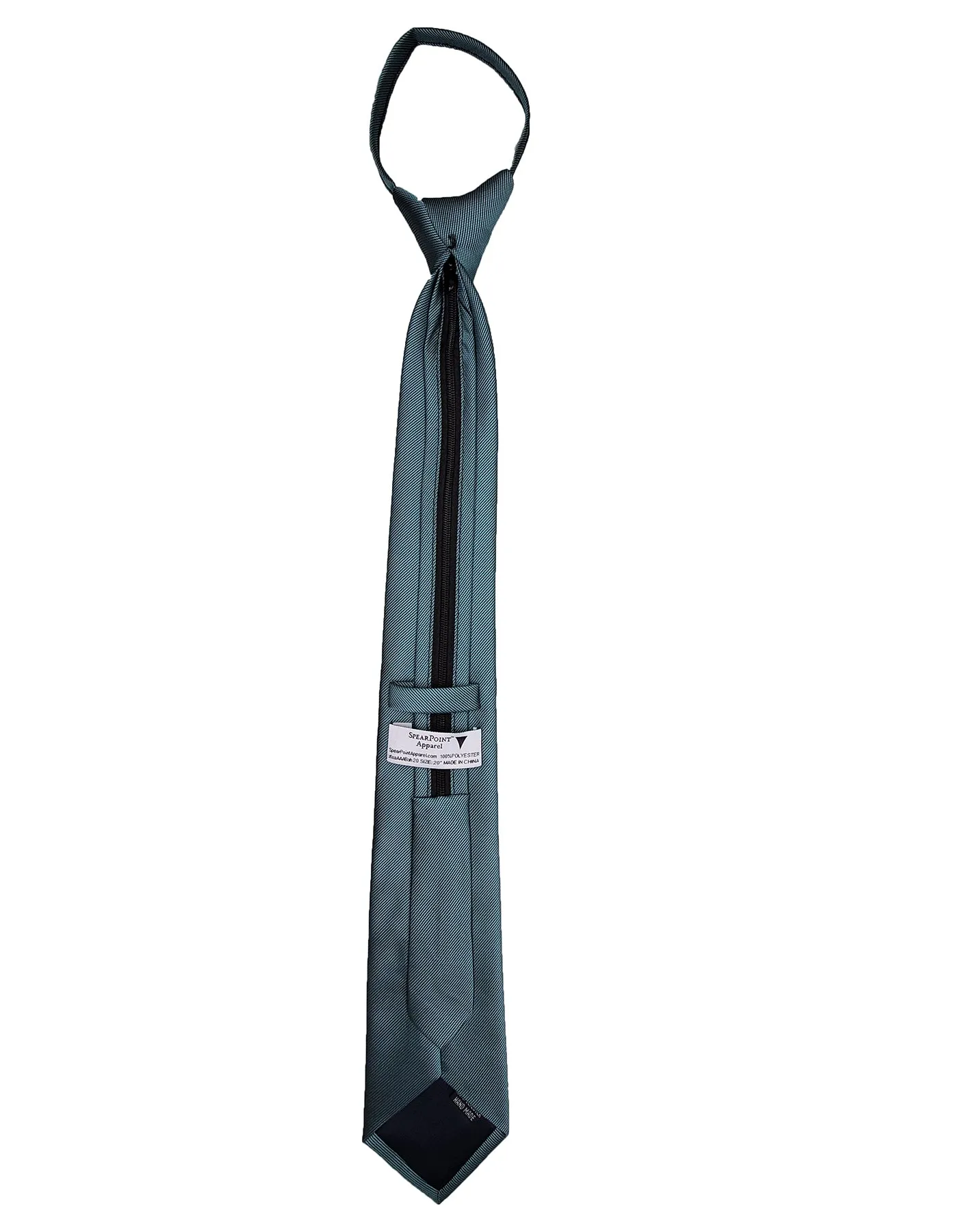 Solid Color Zipper Tie