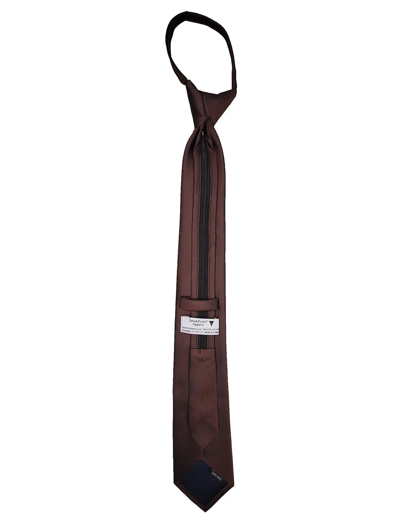 Solid Color Zipper Tie