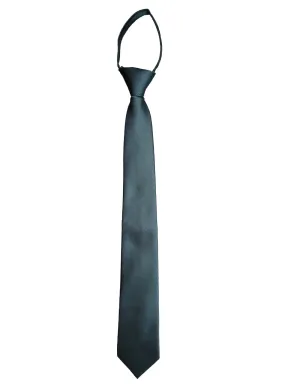 Solid Color Zipper Tie