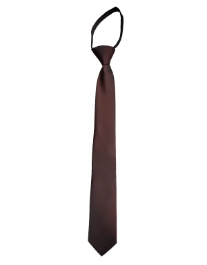Solid Color Zipper Tie