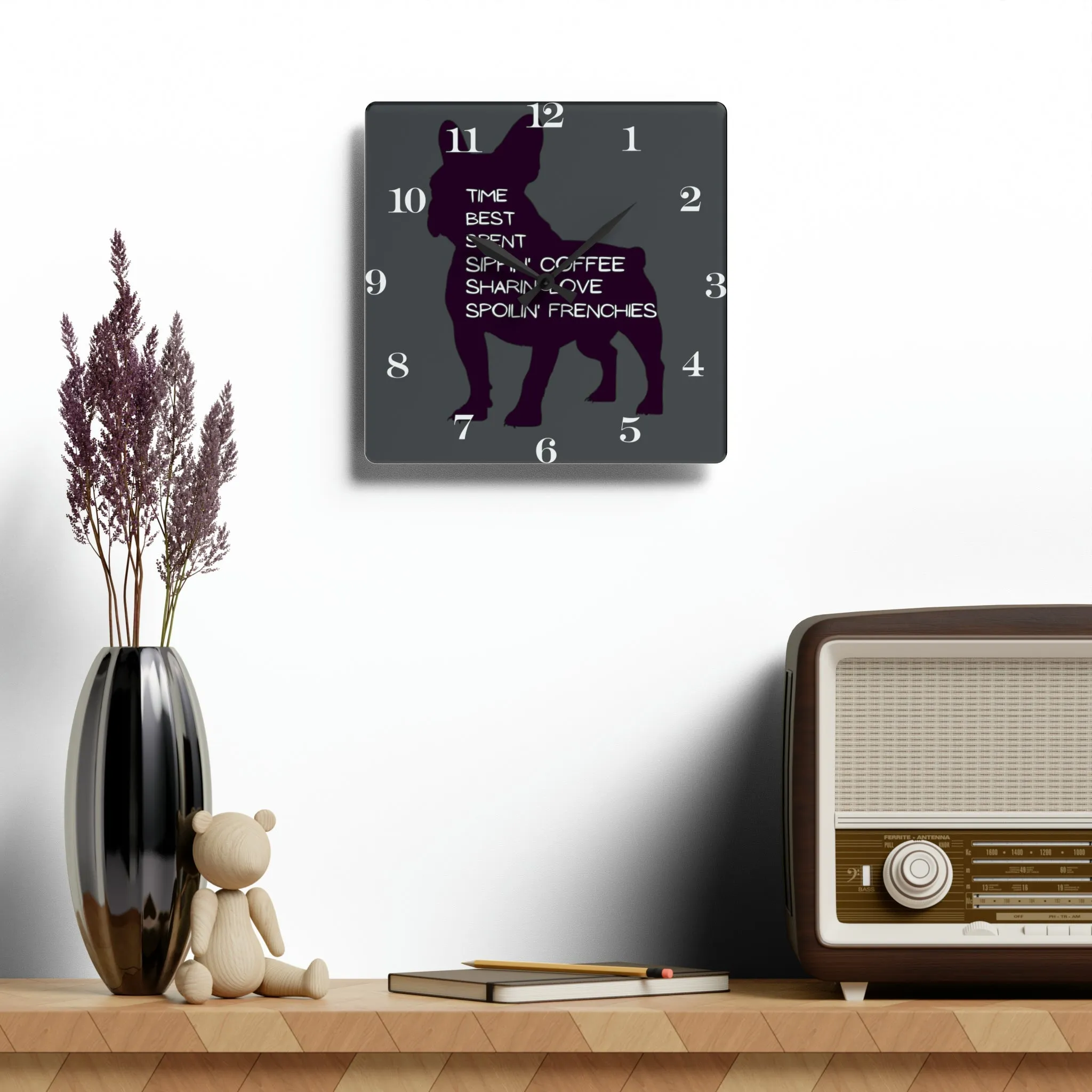 Spoilin' Frenchies Wall Clock