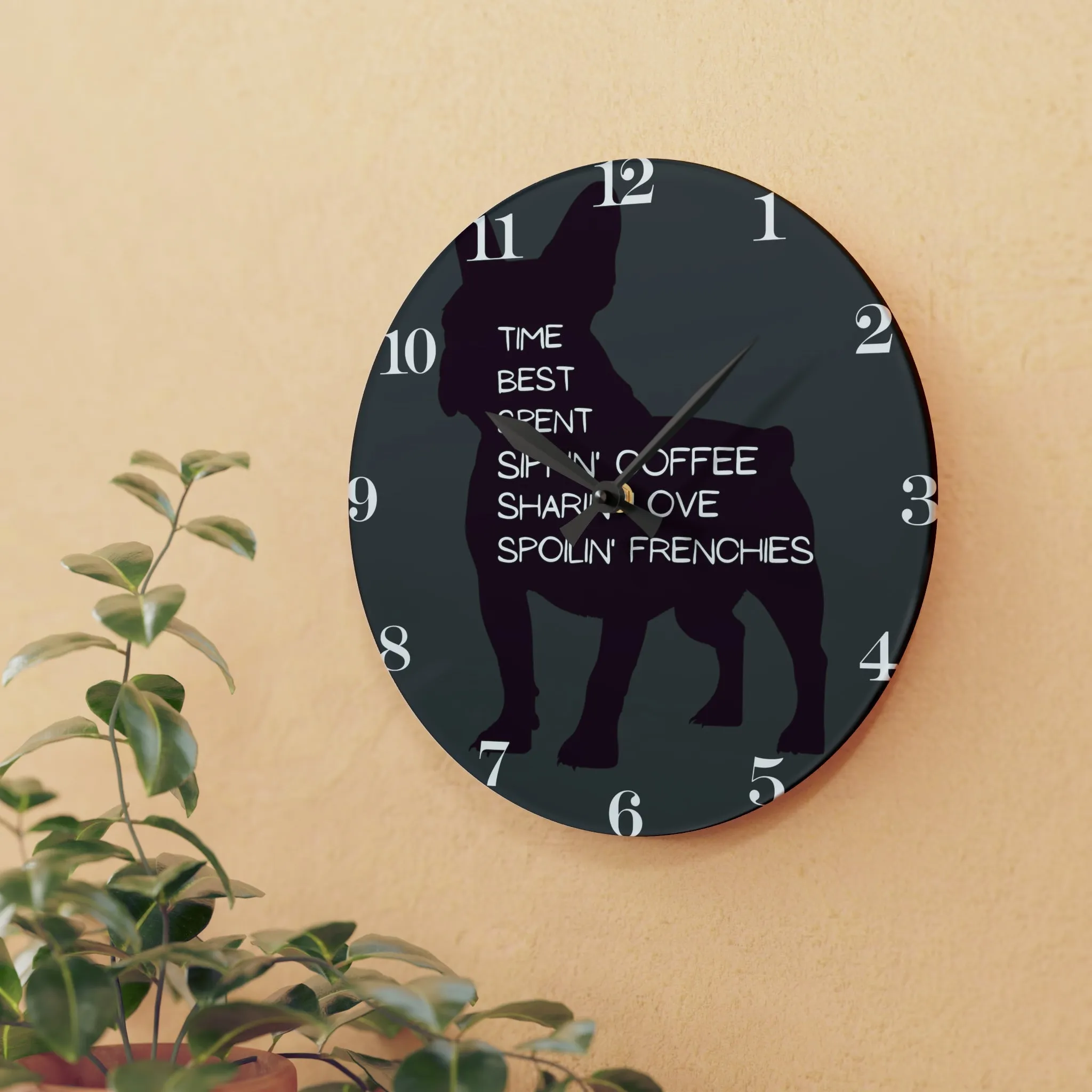 Spoilin' Frenchies Wall Clock