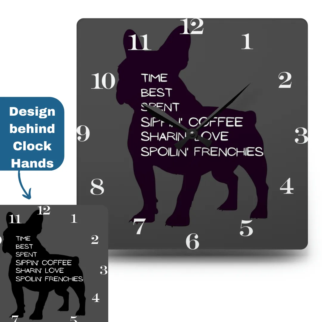Spoilin' Frenchies Wall Clock