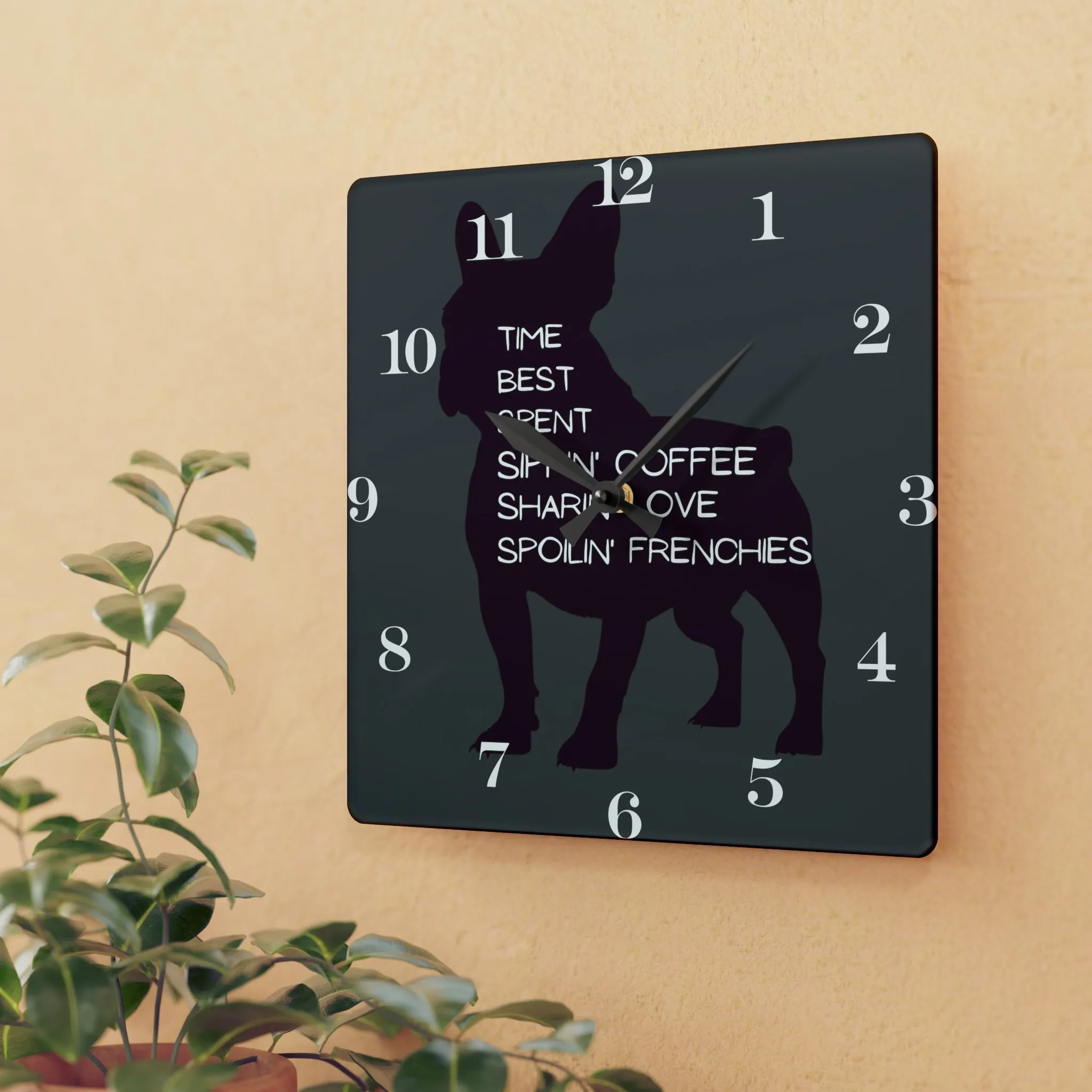 Spoilin' Frenchies Wall Clock