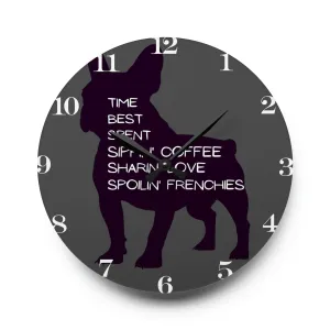 Spoilin' Frenchies Wall Clock