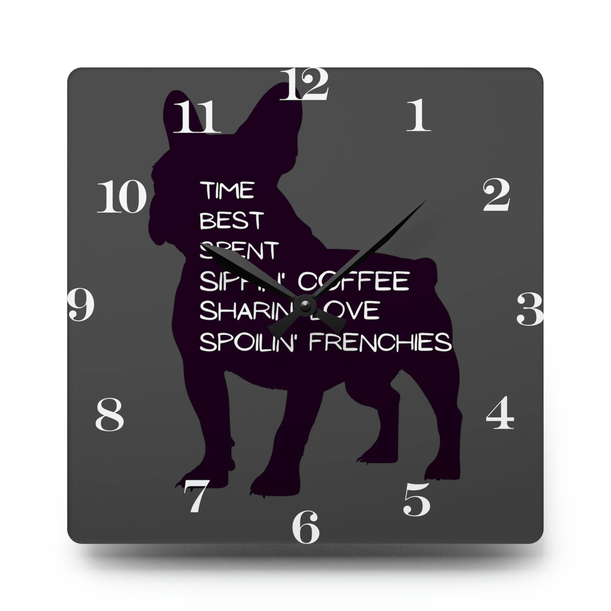 Spoilin' Frenchies Wall Clock
