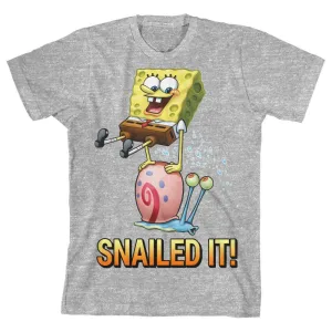 Spongebob Snailed It Youth Shirt