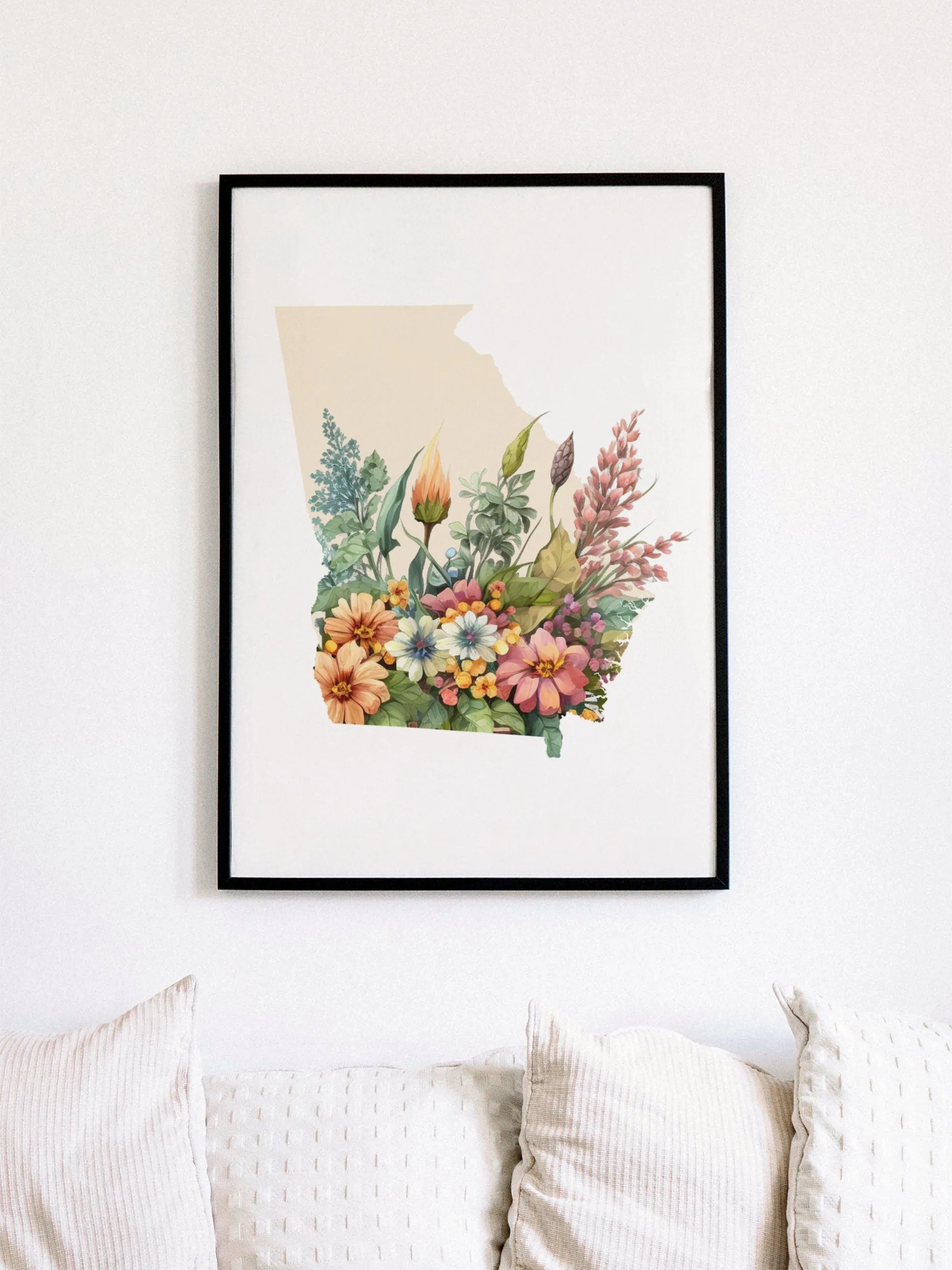 Spring Blossom Art Print | Georgia Wildflower Fine Art | Multiple Sizes & Frames Available | Spring Decor for Home