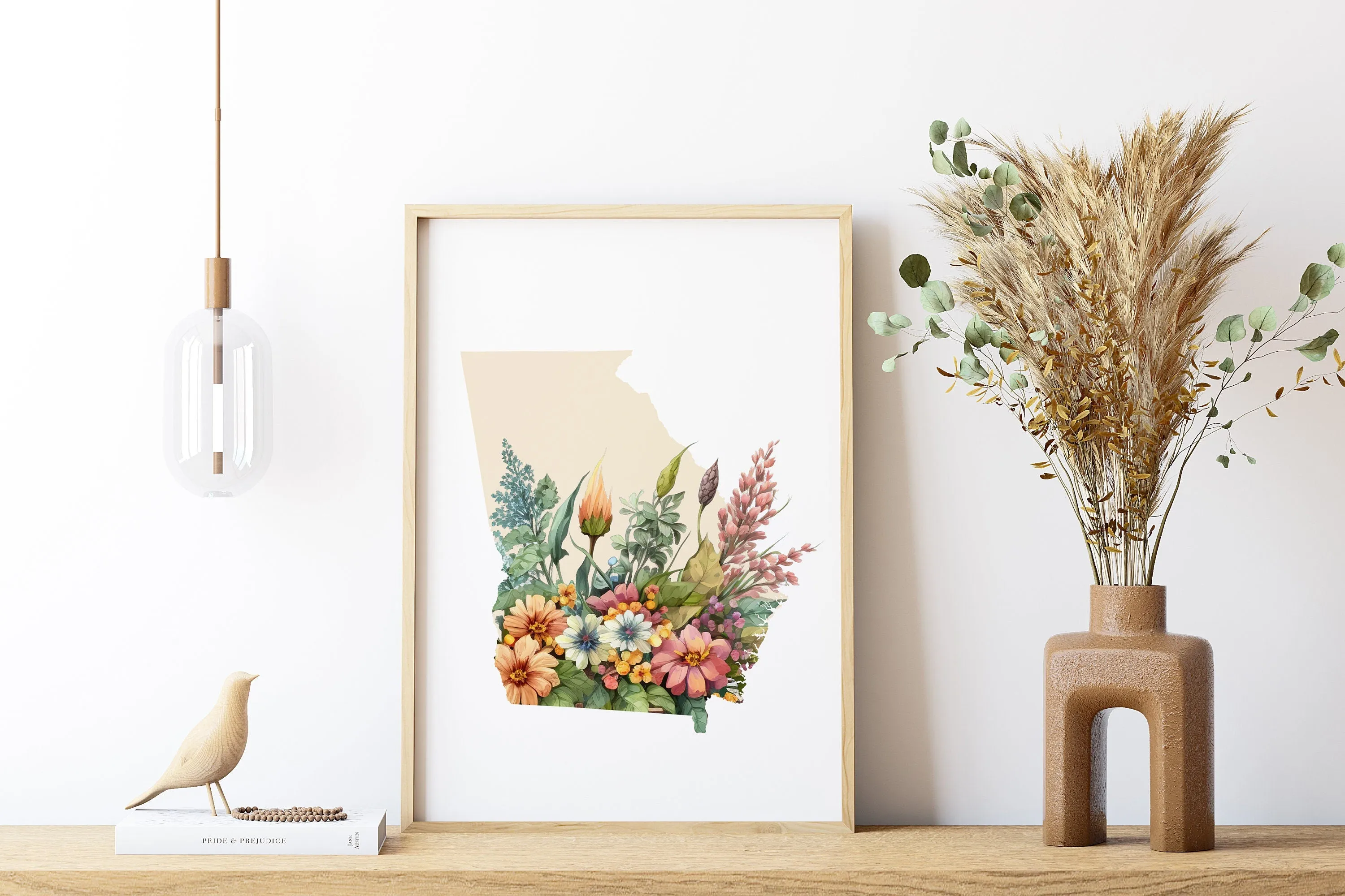 Spring Blossom Art Print | Georgia Wildflower Fine Art | Multiple Sizes & Frames Available | Spring Decor for Home