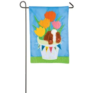 Spring Tulips Garden Applique Flag,168727bl