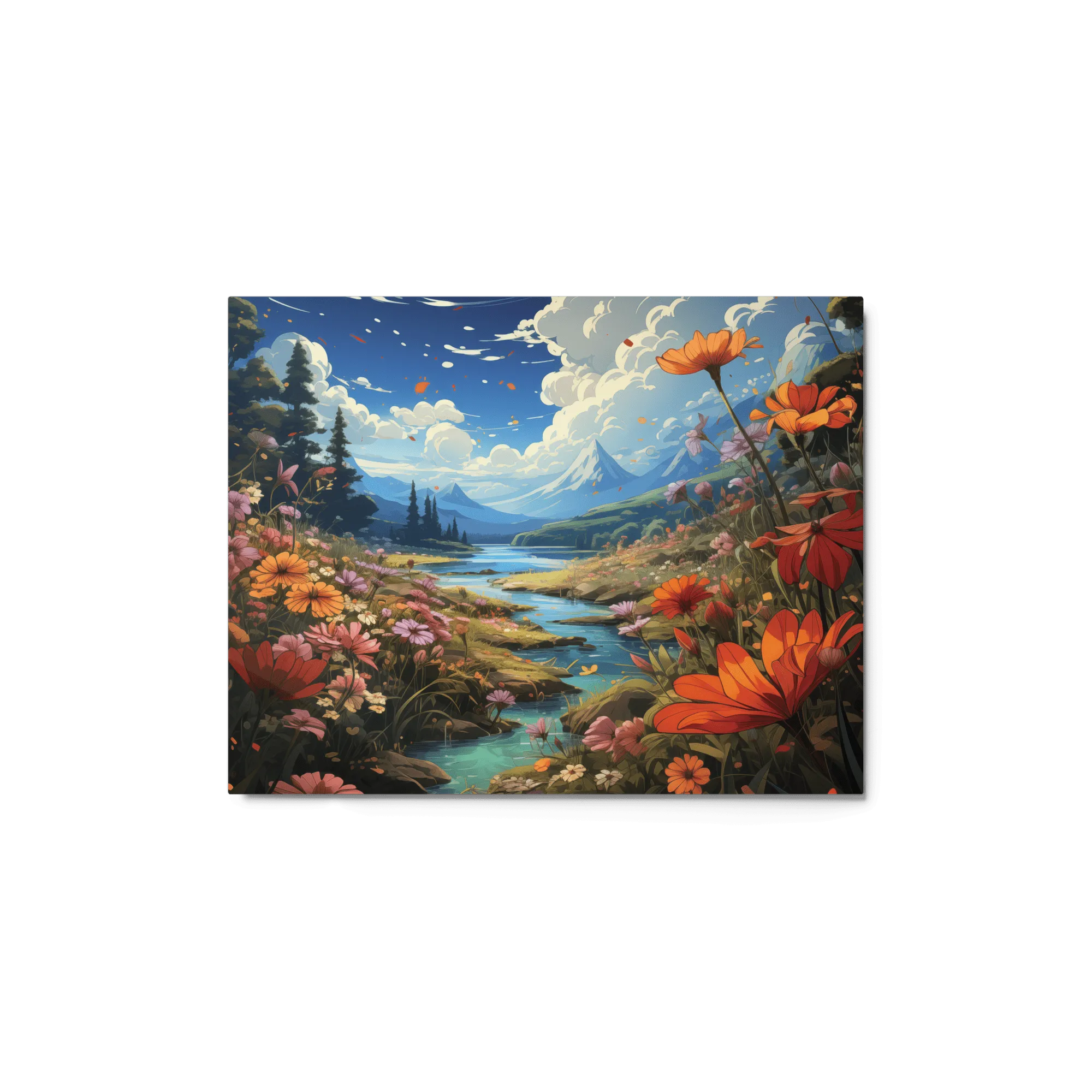 Spring's Amber Embrace Metal Prints