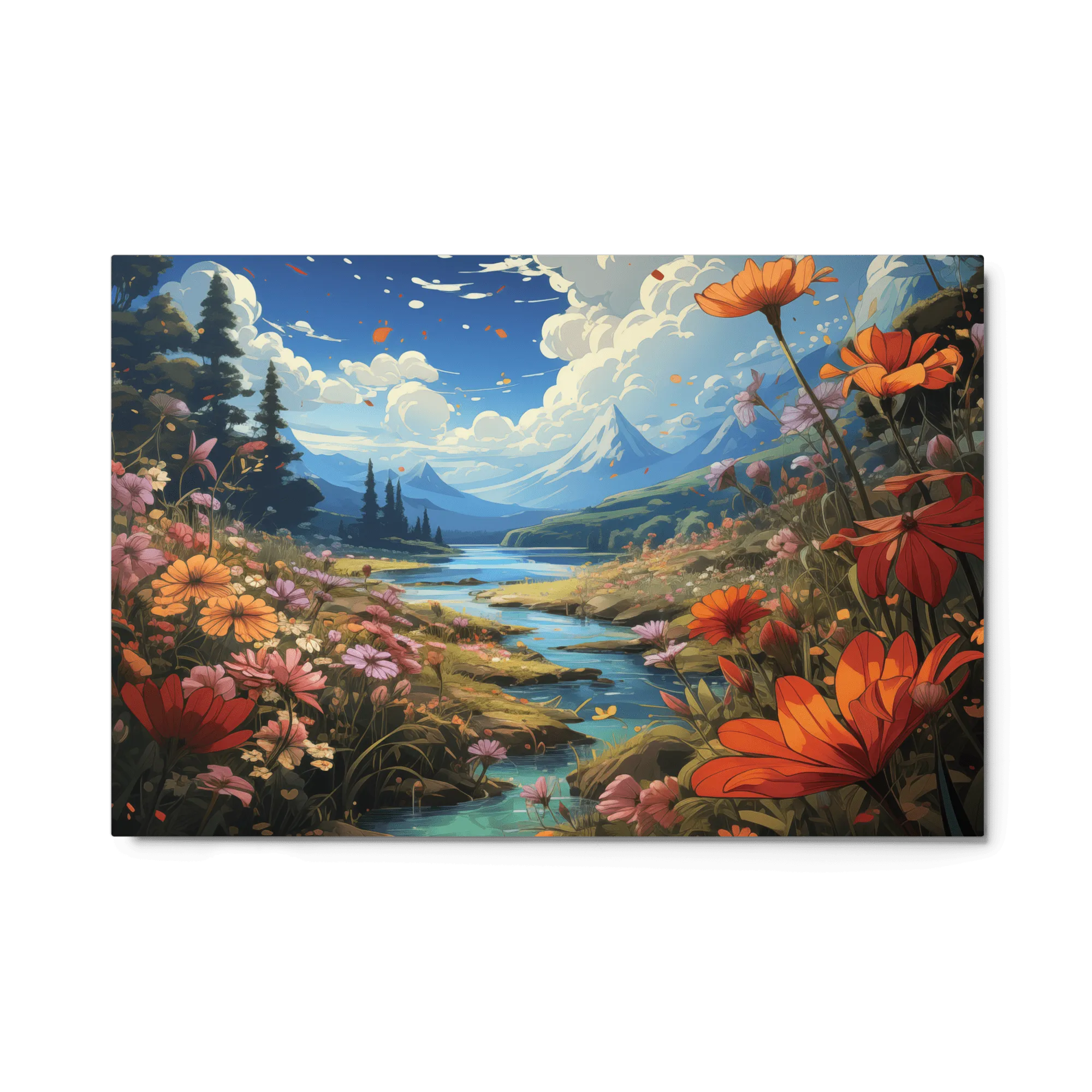 Spring's Amber Embrace Metal Prints