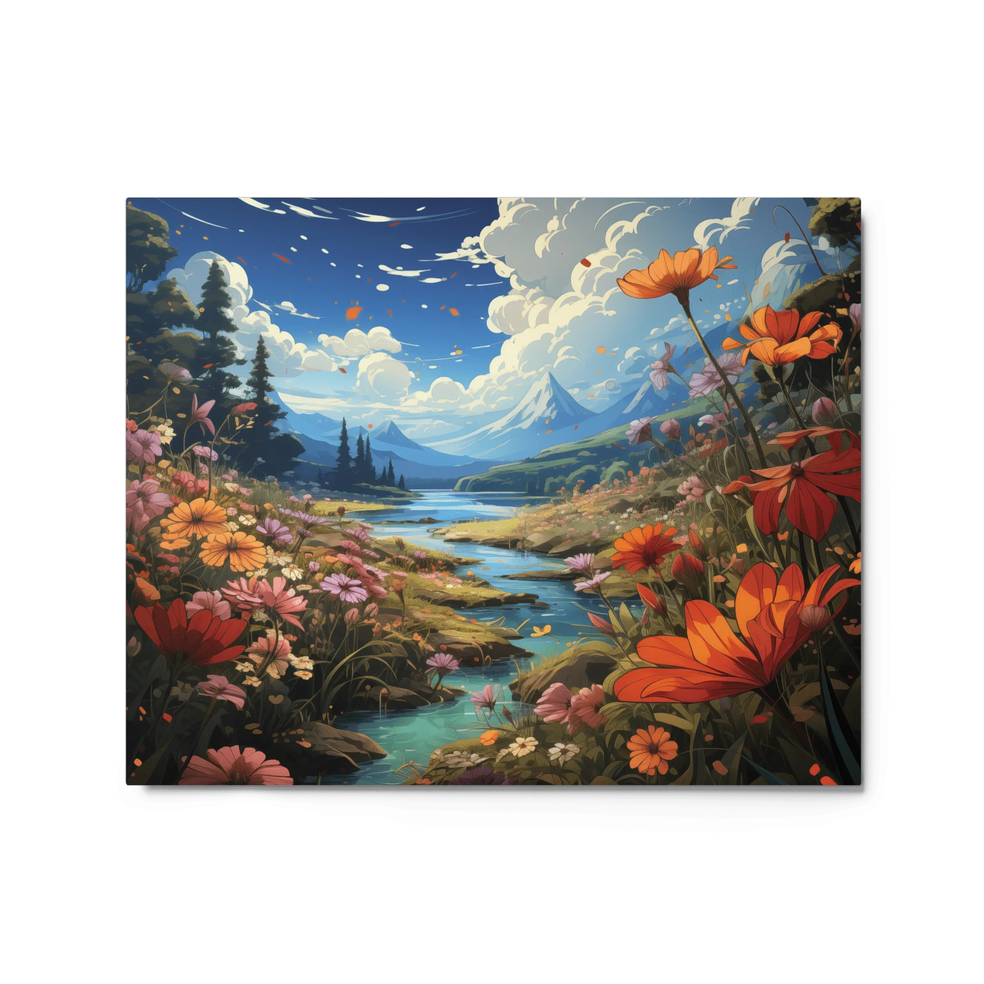 Spring's Amber Embrace Metal Prints