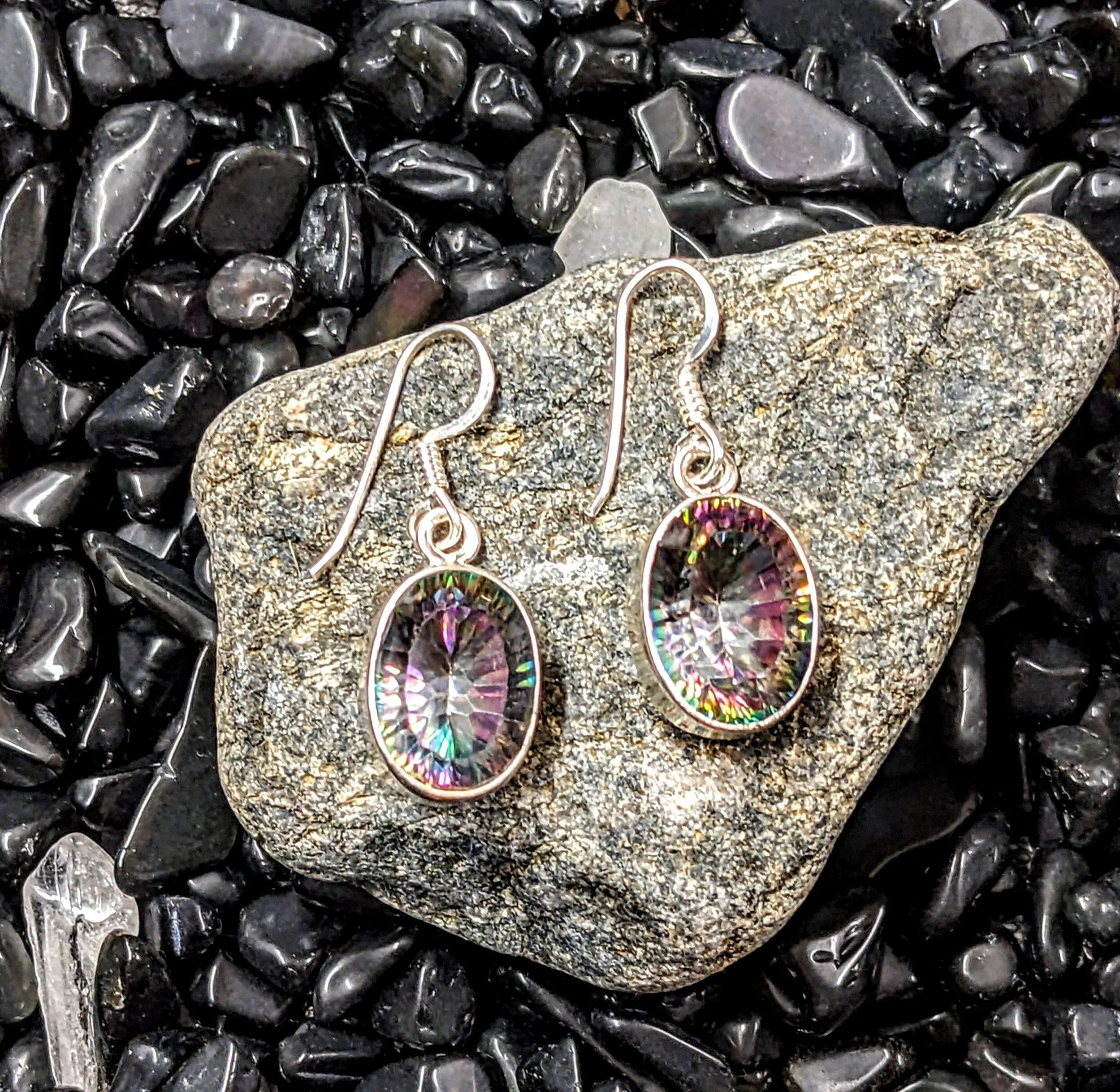 Stunning Rainbow Topaz Earrings