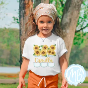 Sunflower w/name Tee