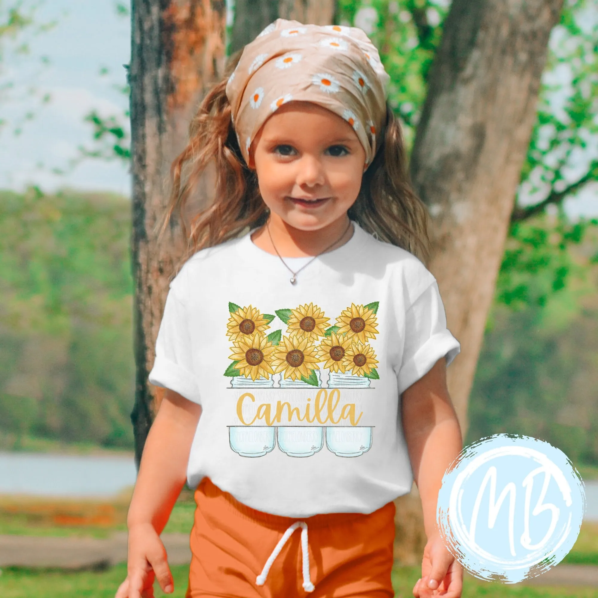 Sunflower w/name Tee