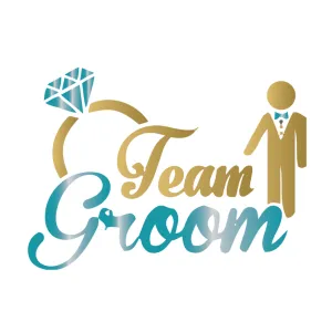Team Groom - Gold/Teal Metallic