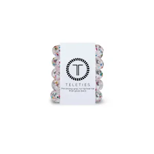 Teleties Party People Glitter Tiny Hair Ties Clear/Multi