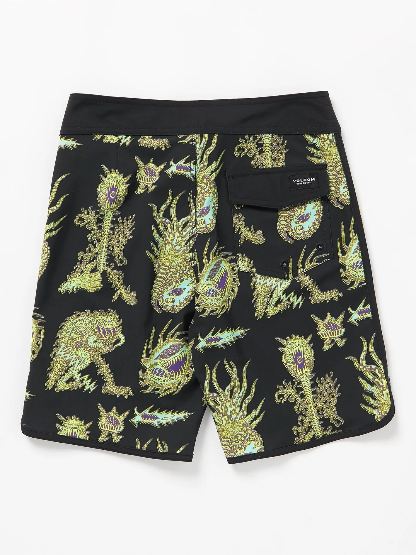 Tetsunori Mod Scallop Boardshort - BLACK - (KIDS)