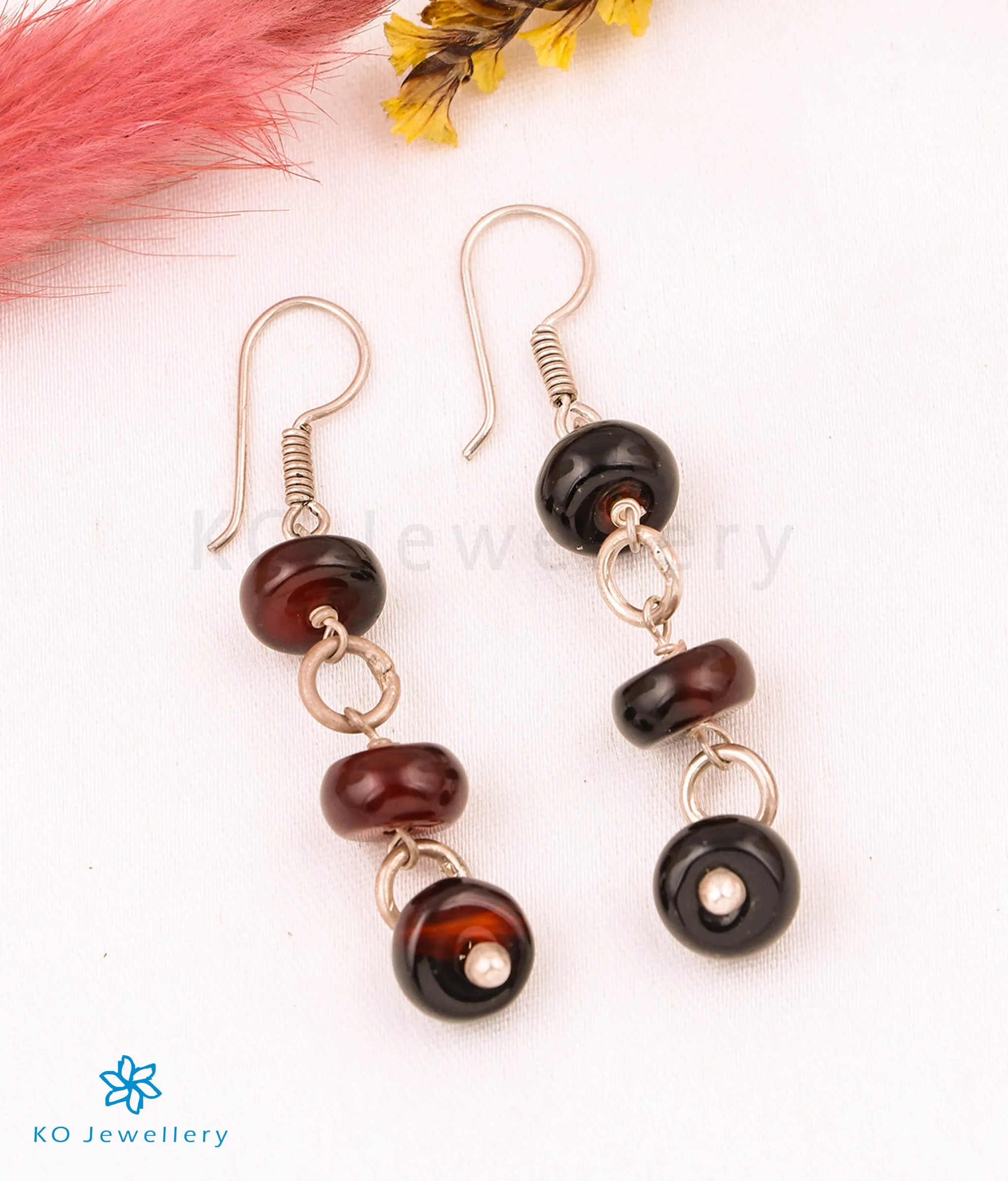The Onyx Silver Gemstone Earring
