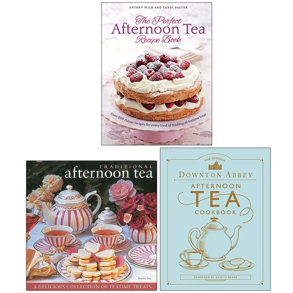 The Perfect Afternoon Tea Recipe Book, Traditional Afternoon Tea,The Official Downton Abbey 3 Books Collection Set