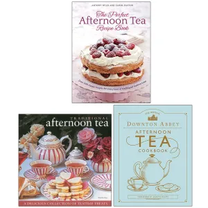 The Perfect Afternoon Tea Recipe Book, Traditional Afternoon Tea,The Official Downton Abbey 3 Books Collection Set