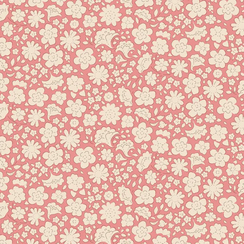 Tilda Creating Memories Fabric | Carla | Pink