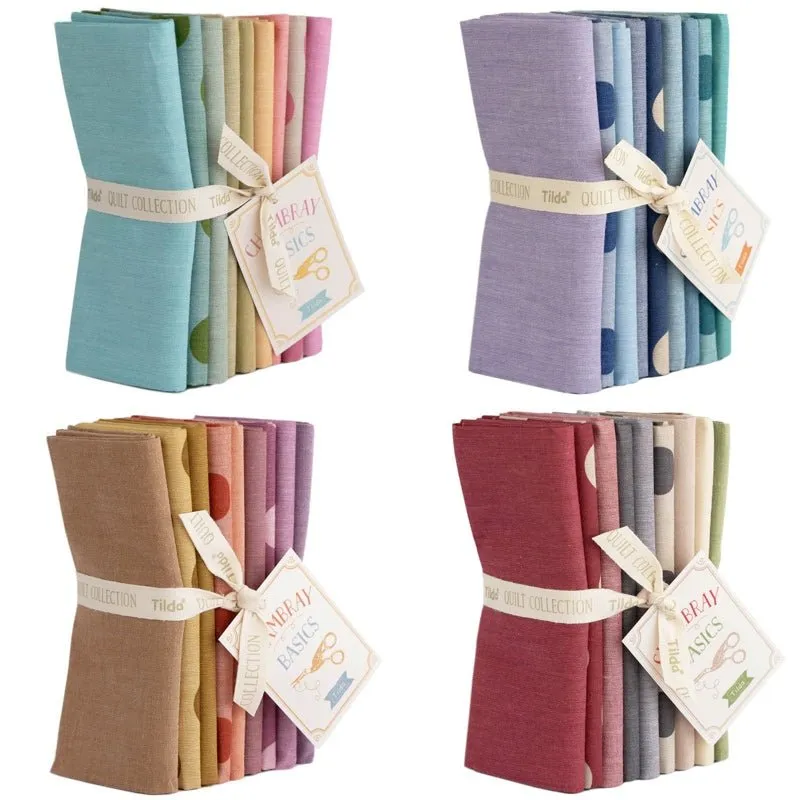 Tilda Creating Memories Fabric | Chambray Fat Quarter Pack | All Four Seasons (4 x 9)