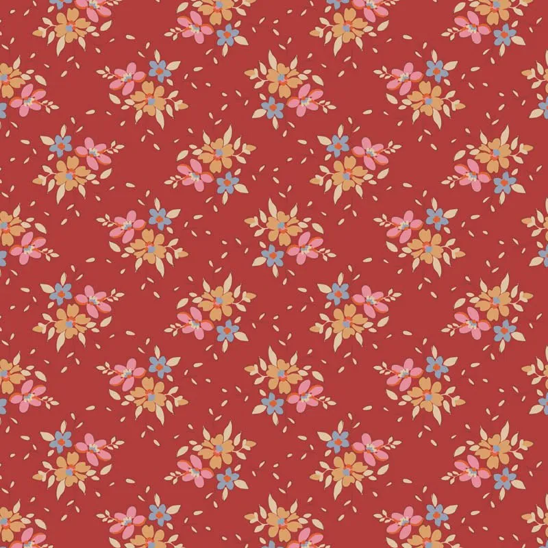 Tilda Creating Memories Fabric | Frida | Red