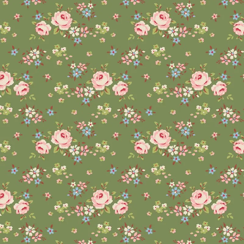 Tilda Creating Memories Fabric | Gracie | Green