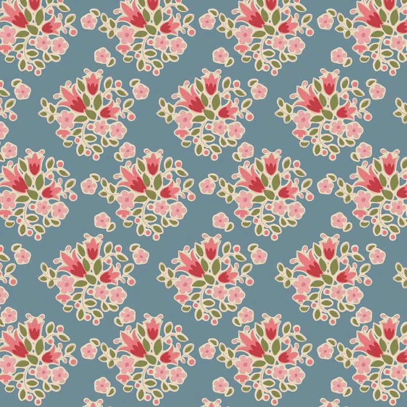 Tilda Creating Memories Fabric | Lulu | Blue