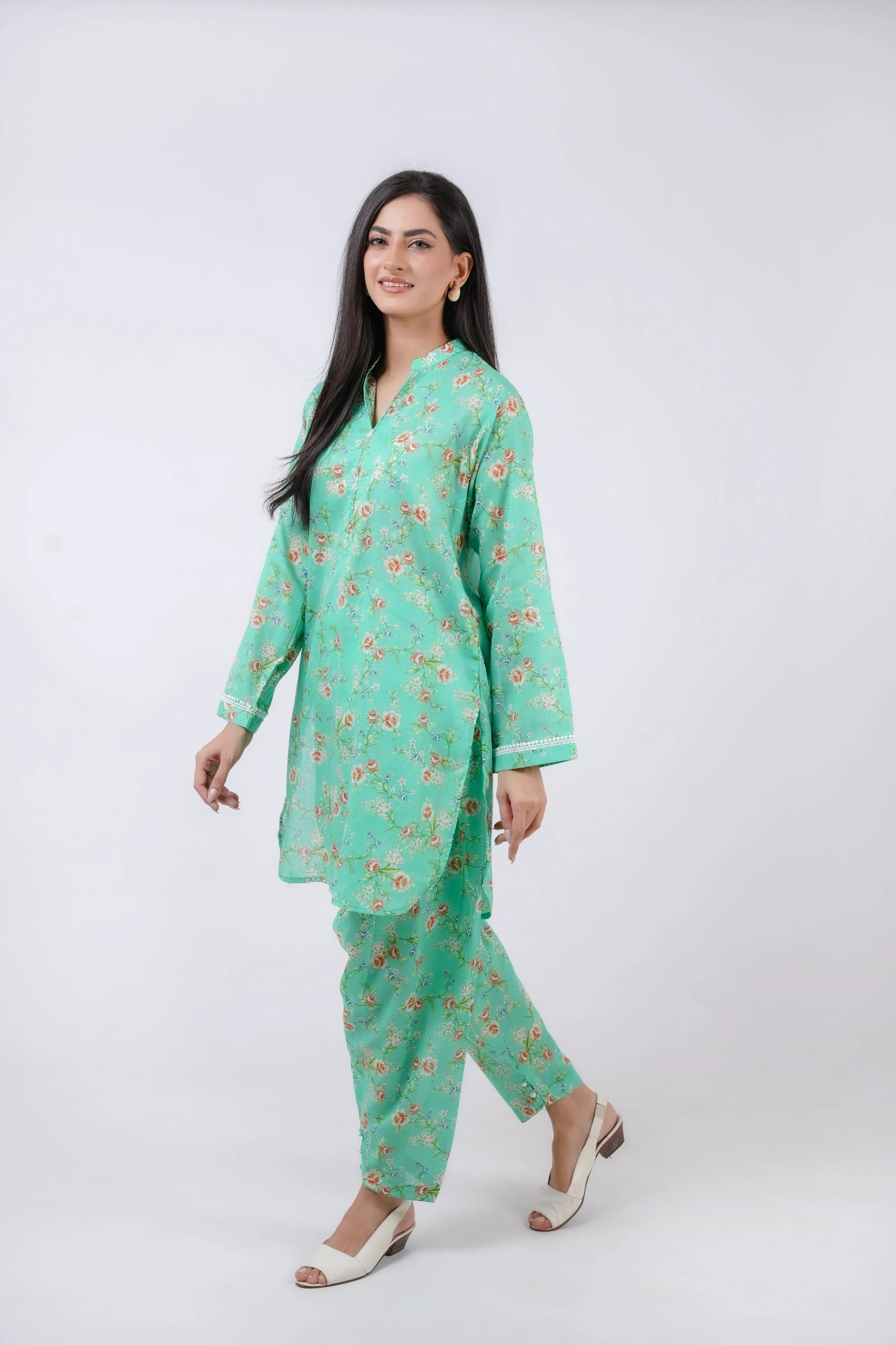 Timeless Green Digital Print Ensemble