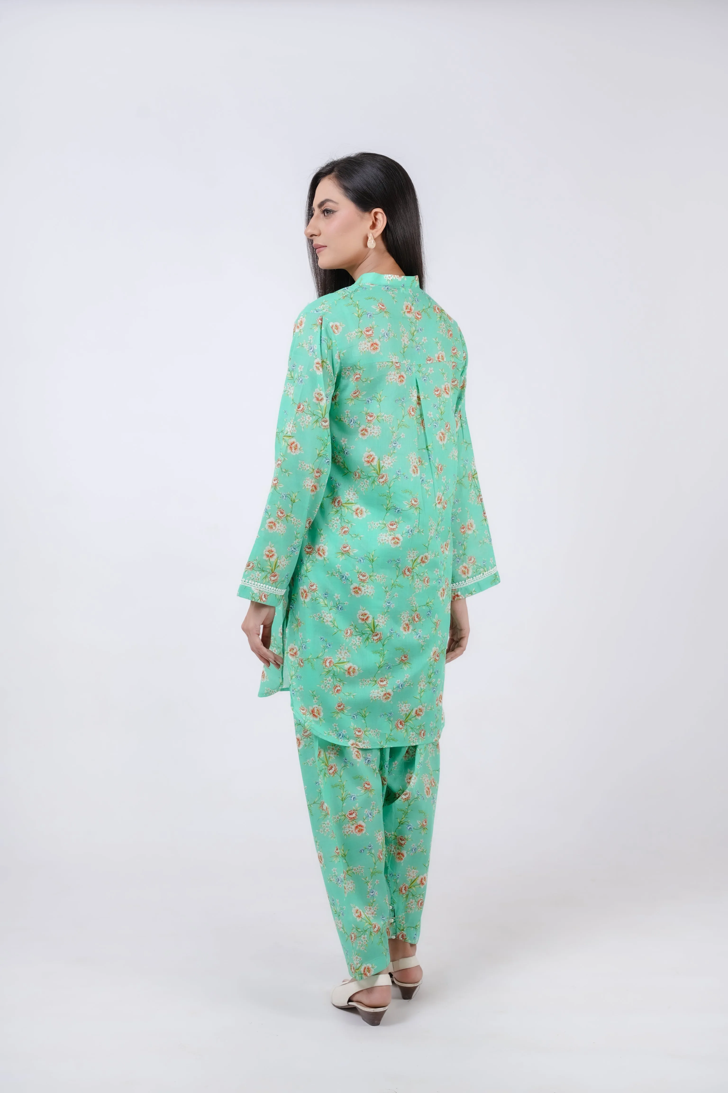 Timeless Green Digital Print Ensemble