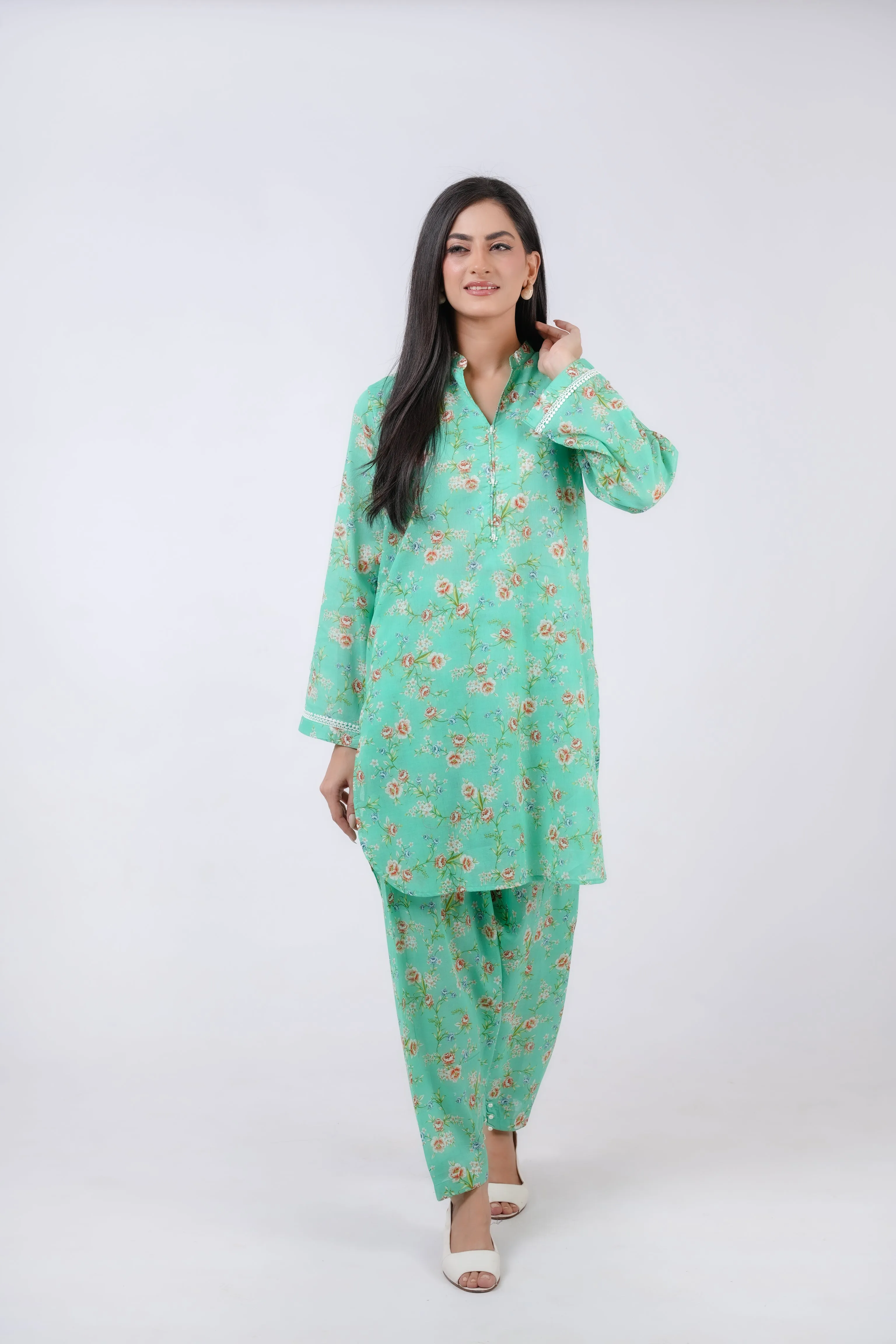 Timeless Green Digital Print Ensemble