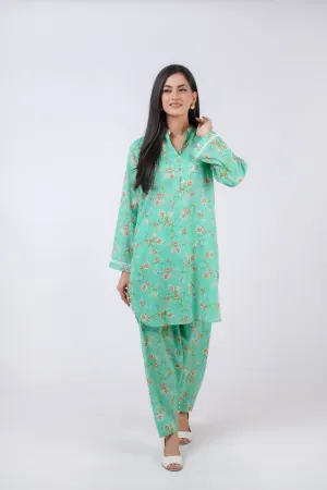 Timeless Green Digital Print Ensemble