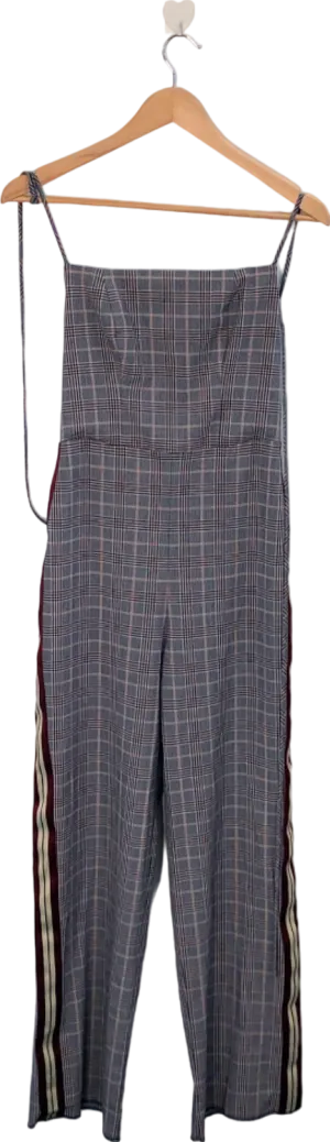 Topshop Plaid Jumpsuit UK 6