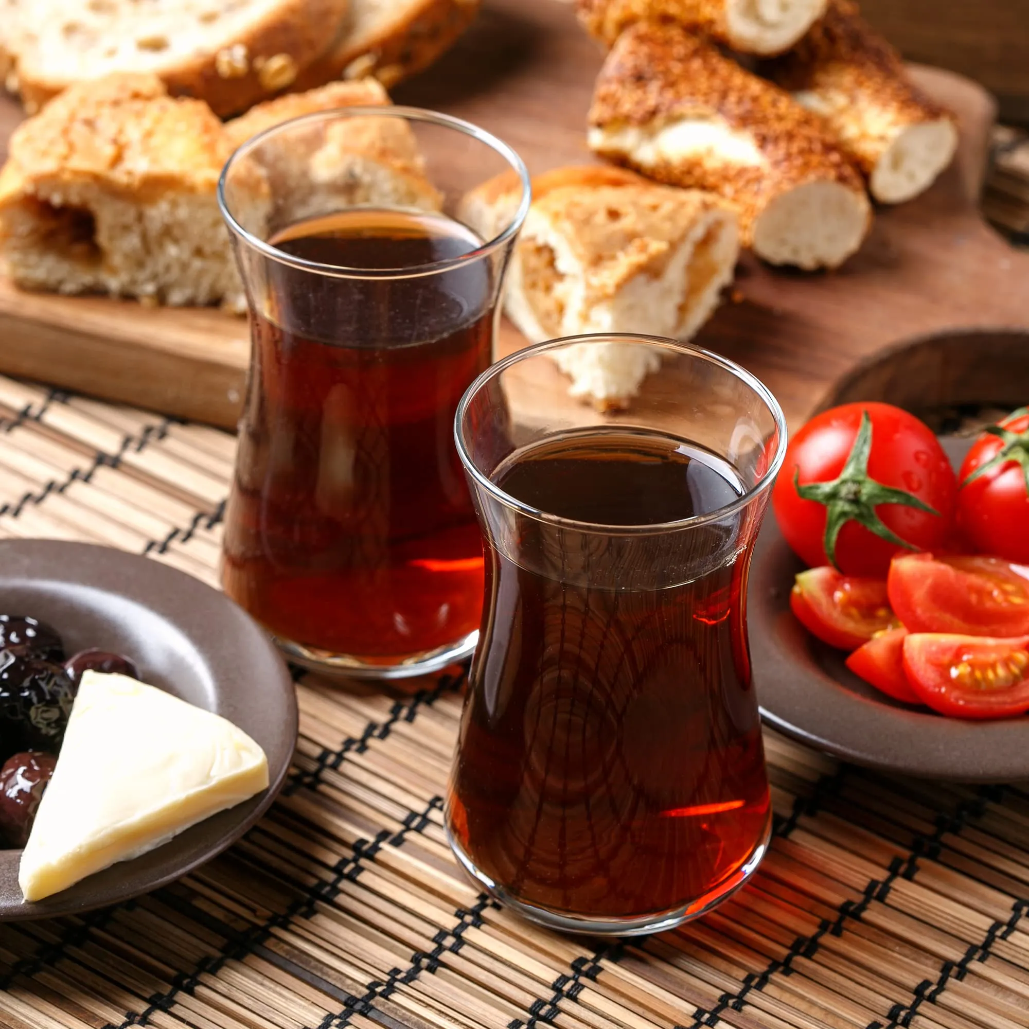 Traditional Turkish Tea Glasses | Set of 6