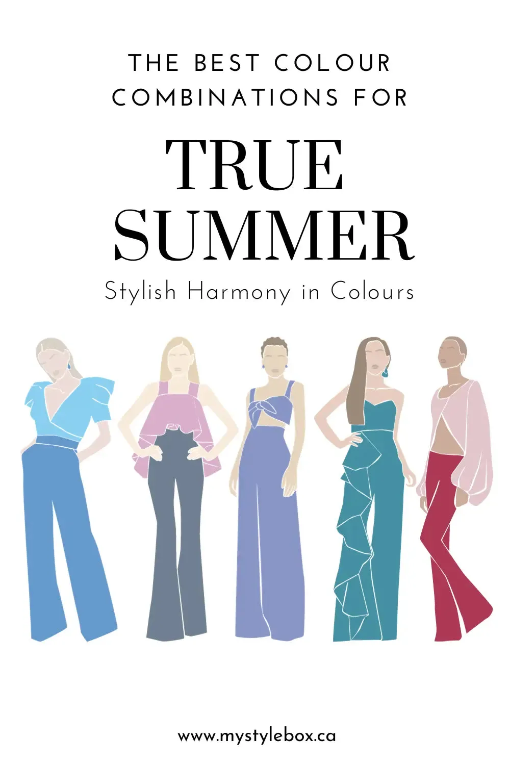 True Summer Season Digital Color Palette and Color Combinations Bundle