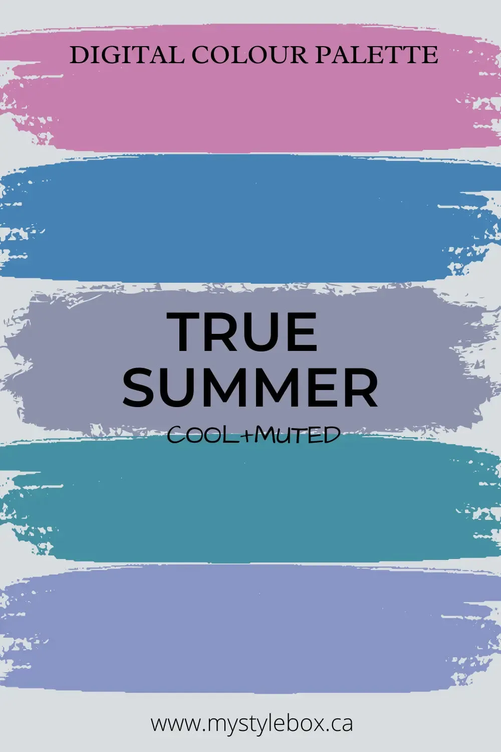 True Summer Season Digital Color Palette and Color Combinations Bundle