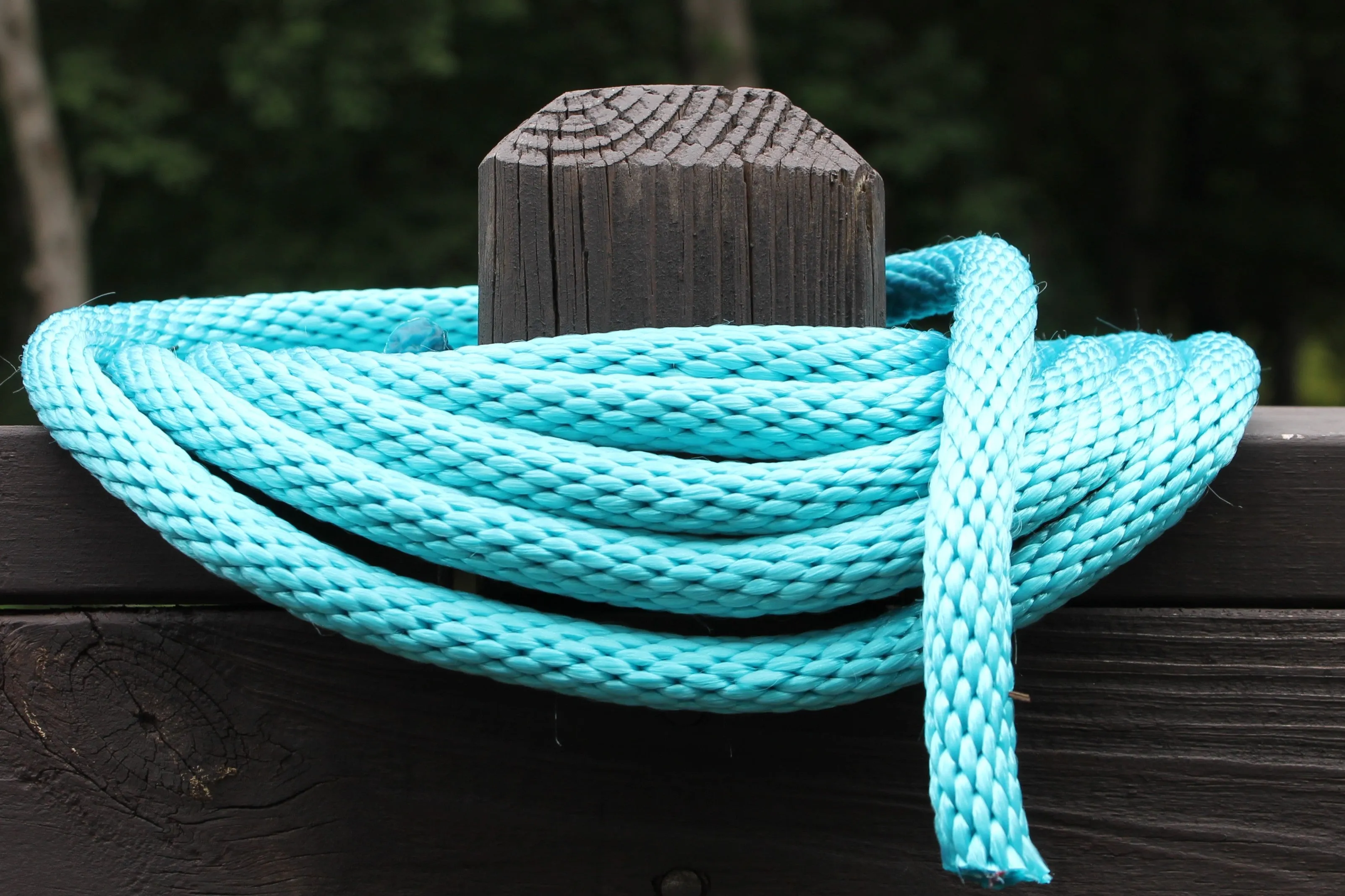 Turquoise Solid Braided Multifilament Polypropylene Rope