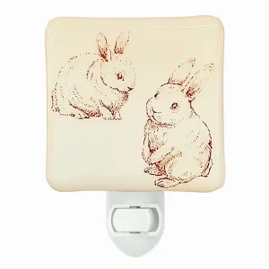 Two Bunnies Sketch Night Light