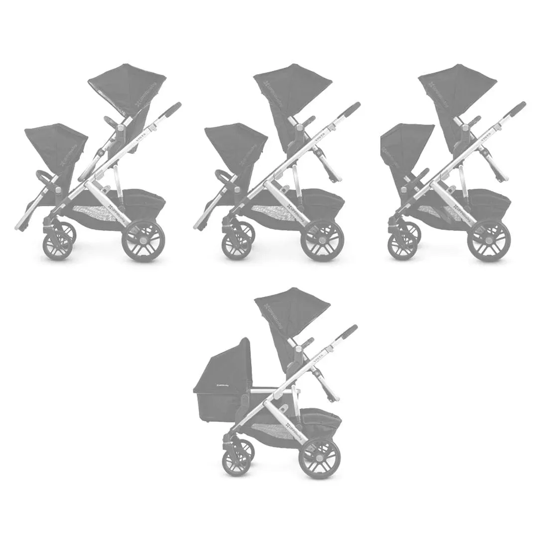 Uppababy Vista V3 Twin Pram in Greyson