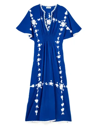 VELA EMBROIDERED KAFTAN DRESS
