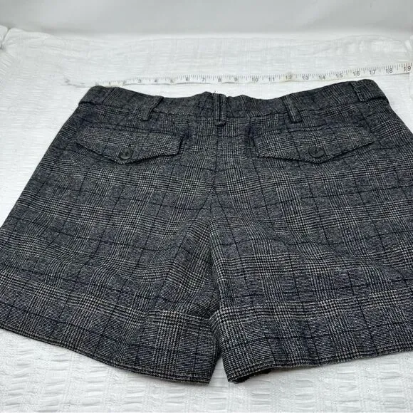 Vince Charcoal Check Pattern Shorts- Size 10