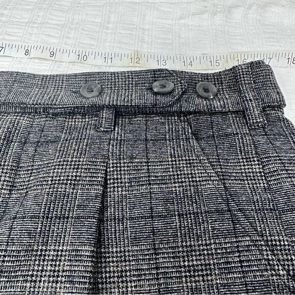 Vince Charcoal Check Pattern Shorts- Size 10
