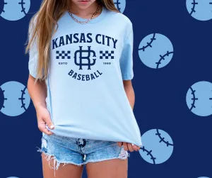 Vintage Kansas City Light Blue Graphic Tee