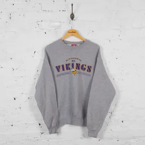 Vintage Youth NFL Minnesota Vikings Sweatshirt - Grey - Youth XL