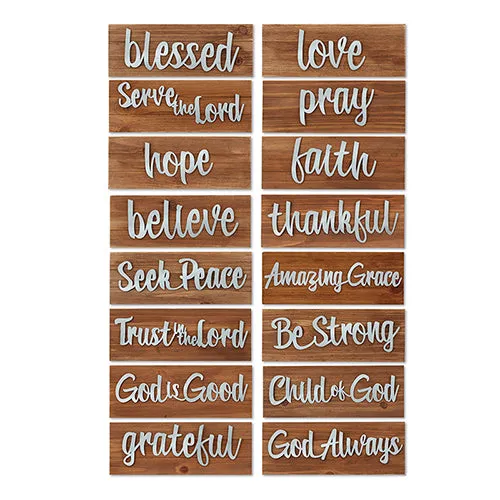 Wall Decor or Tabletop Decor: "Hope" Wood and Metal Plaque