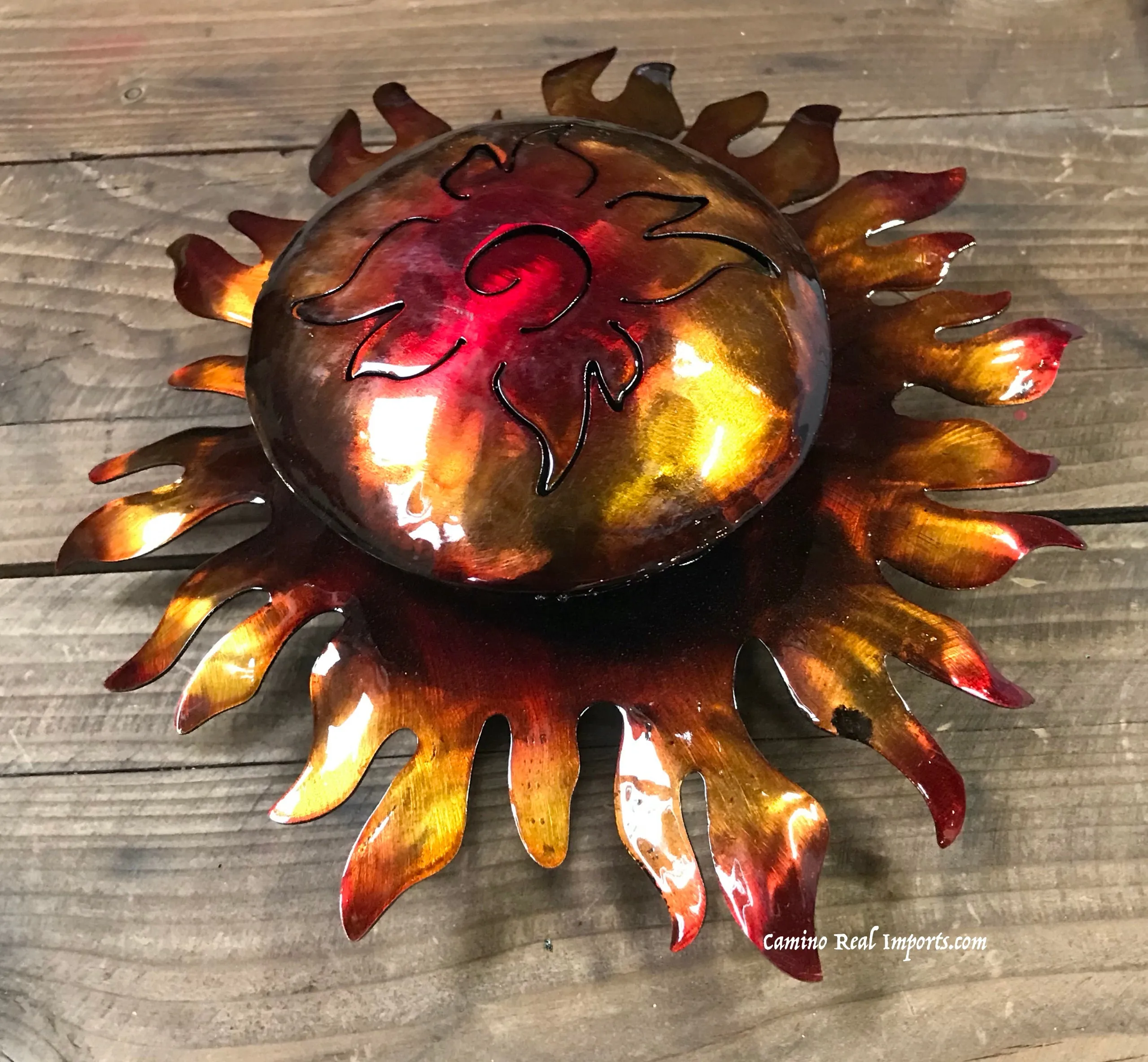 Wall Hanging Metal Sun 9"  MTS90017